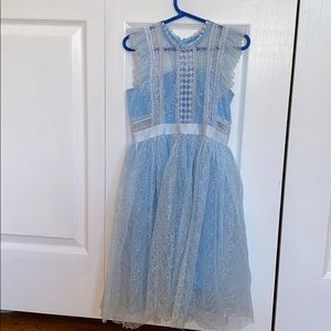 Trish Scully blue lace dress. Size 5t. Worn once!
